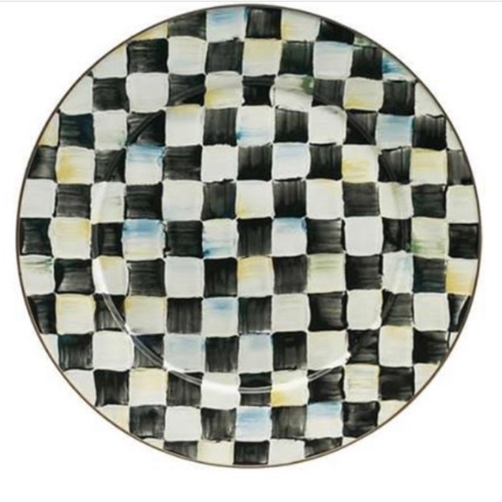 McKenzie Childs Courtley Check Platter